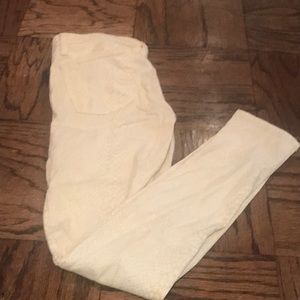 Stylish lightweight yellow leopard print jeans